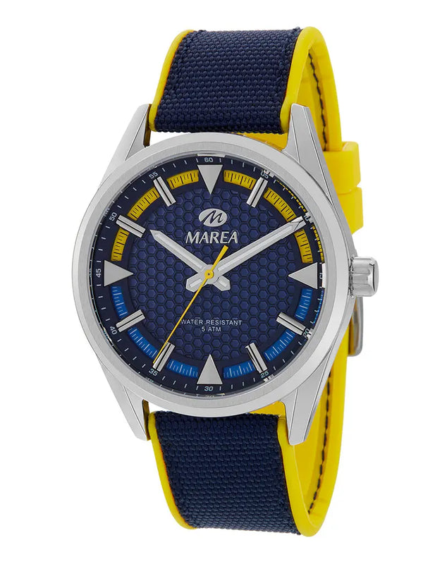 Reloj Marea B54254/4 Sport Azul Oscuro y Amarillo Marea