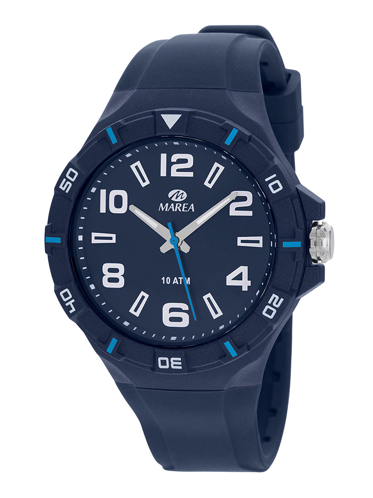 RELOJ MAREA HOMBRE B25167/3 CORREA SILICONA AZUL OSCURO CAJA